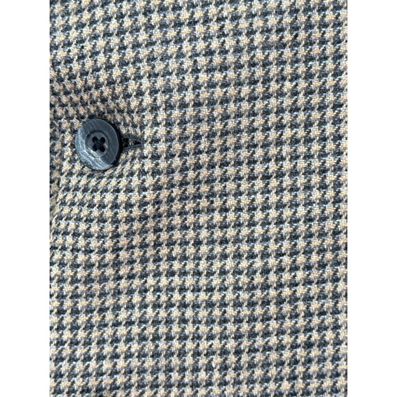 Christian Dior Houndstooth Blazer Jacket Mens Size L Wool Blend Black/Tan - Picture 3 of 7